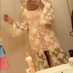 Forever 21 Punk lace sheer robe